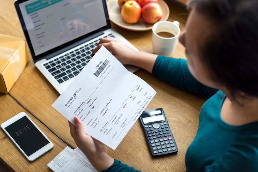 Accountant reviewing financial reports